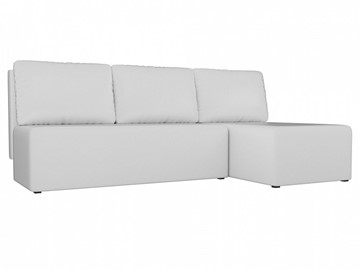 Угловой раскладной диван Поло, Белый (экокожа) в Смоленске