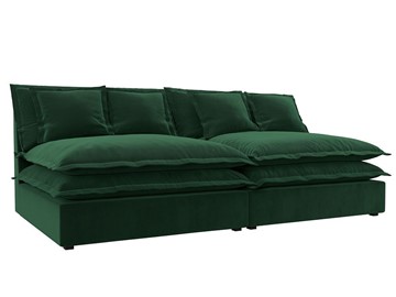 Прямой диван Лига-040, Зеленый (Велюр) в Смоленске