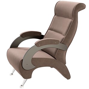 Кресло Деметрио 9Д (каркас венге, м/э коричневый) в Смоленске