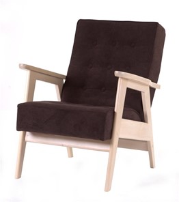 Кресло Ретро (беленый дуб / RS 32 - коричневый) в Смоленске