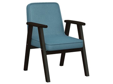 Кресло Ретро ткань голубой, каркас венге в Смоленске