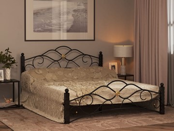 Кровать в спальню Гарда 3, 160х200, черная в Смоленске