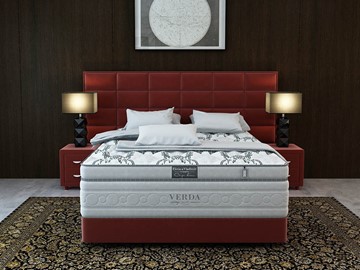 Кровать 2-спальная Орматек Chocolate/Podium M 160х200, Микровелюр (Manhattan Гранатовый) в Смоленске