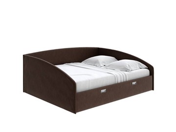 Кровать в спальню Bono 160х200, Рогожка (Levis 37 Шоколад) в Смоленске