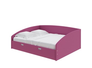 Двуспальная кровать Bono 160х200, Рогожка (Savana Berry) в Смоленске