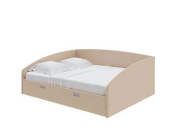 Кровать в спальню Bono 160х200, Рогожка (Savana Camel) в Смоленске
