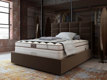 Кровать спальная Chocolate Compact/Island M 160х200, Микровелюр (Manhattan Лесной каштан) в Смоленске