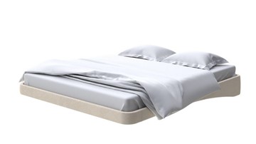 Парящая кровать 160х200, Велюр (Ultra Песочный) в Смоленске