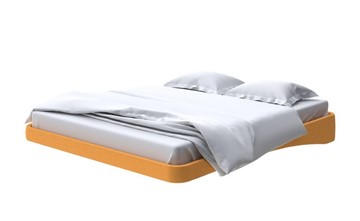 Кровать двуспальная парящая 180х200, Велюр (Scandi Cotton 18 Шафран) в Смоленске