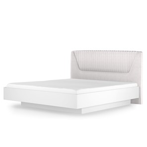 Кровать с механизмом полуторная Марсель-11 (Белый, ткань Catania white) 1400 в Смоленске