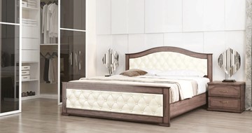 Спальная кровать СВ-Стиль Стиль 3, 160х190, кожзам, с основанием в Смоленске