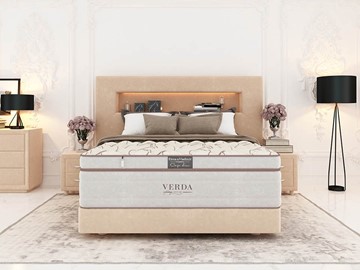 Спальная кровать Smart Compact/Podium M 160х200, Флок (Велсофт Бежевый) в Смоленске