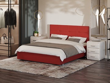 Кровать 2-спальная Proson Neo 160х200, Велюр (Forest 13 Красный) в Смоленске