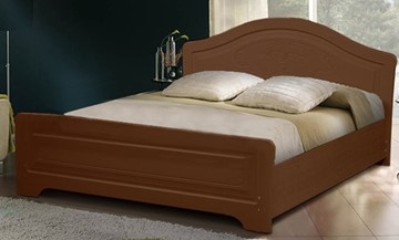Кровать 1.5-спальная Ивушка-5 2000х1200 с высоким изножьем, цвет Итальянский орех в Смоленске