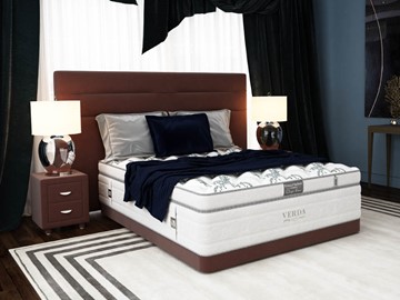 Кровать 2-спальная Modern/Basement 180х200, Флок (Велсофт Спелая слива) в Смоленске