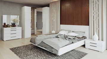 Модульная спальня Наоми №4, цвет Белый глянец в Смоленске