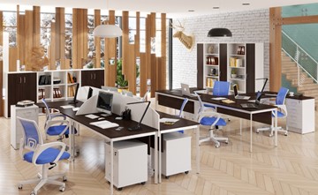 Комплект офисной мебели Imago S - два стола, две тумбы в Смоленске