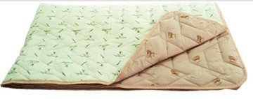 Одеяло «Зима-Лето», ткань: тик, материалы: бамбук/верблюжья шерсть в Смоленске