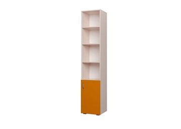 Детский шкаф-пенал 400 1Д Млечный дуб, Оранжевый в Смоленске