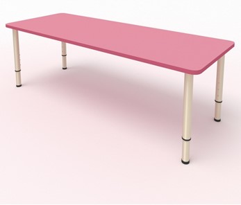 Детский стол 2-местный  (по одну сторону столешн.) СДО-2 (0-3) розовый (МДФ) в Смоленске