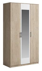 Шкаф 3 двери Genesis Светлана, с зеркалом, белый/дуб сонома в Смоленске
