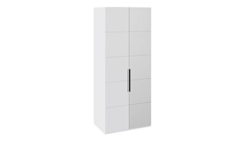 Распашной шкаф Наоми с 1 зеркальной правой дверью, цвет Белый глянец СМ-208.07.04 R в Смоленске
