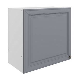 Навесной кухонный шкаф Мишель под вытяжку L600 H566 (1 дв. гл.) эмаль (белый/серый) в Смоленске