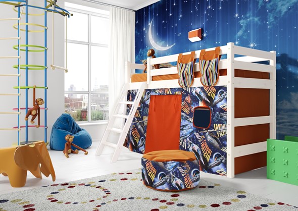 Детская кровать-чердак Соня, Вариант 6 Белый в Смоленске - изображение