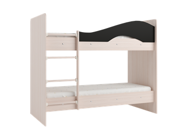 Детская  двухъярусная кровать Мая с 2 ящиками на щитах, корпус Млечный дуб, фасад Венге в Смоленске - предосмотр 3