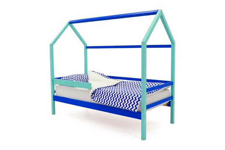 Кровать-домик в детскую Svogen синий-мятный в Смоленске - изображение 2