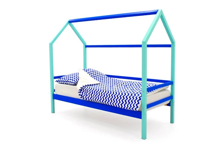 Кровать-домик в детскую Svogen синий-мятный в Смоленске - изображение 1