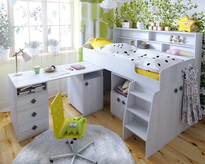 Детская кровать-чердак Малыш-5, цвет Винтерберг в Смоленске - изображение 7