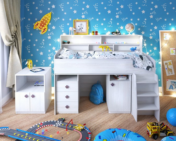 Детская кровать-чердак Малыш-5, цвет Винтерберг в Смоленске - изображение 8