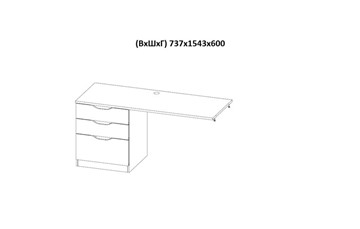 Кровать-чердак с письменным столом и шкафом POLINI Kids Simple Белый / Бетон в Смоленске - предосмотр 9
