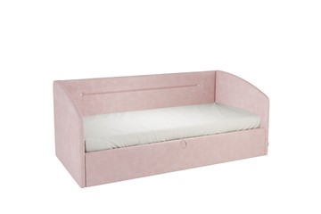 Кроватка 0.9 Альба (Софа), нежно-розовый (велюр) в Смоленске