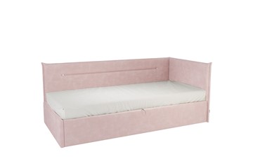 Детская кровать 0.9 Альба (Тахта), нежно-розовый (велюр) в Смоленске