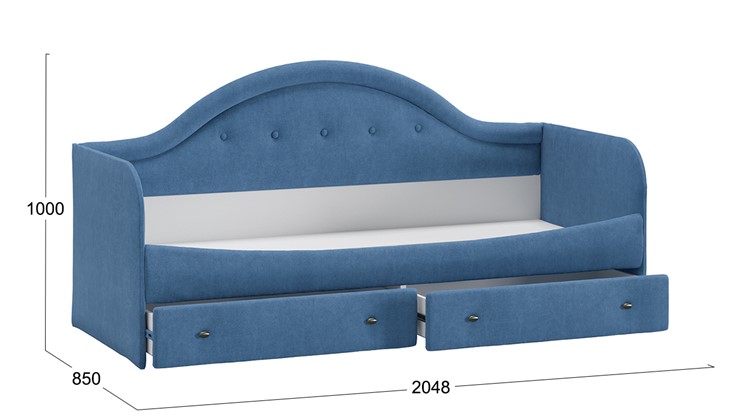 Детская кровать Адель тип 1 (Велюр Синий) в Смоленске - изображение 2
