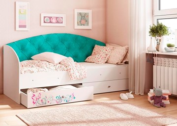 Односпальная детская кровать Эльза без бортика, Бирюза (латы) в Смоленске - предосмотр