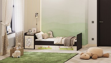 Детская кровать с комодом Фея 1100 Зайчонок Венге-бежевый в Смоленске - предосмотр 5