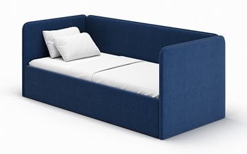 Кровать в детскую Leonardo синий 160х70 с боковиной в Смоленске