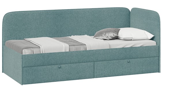 Подростковая кровать Молли тип 1 (80), Микровелюр Scandi Indigo 11 в Смоленске - изображение