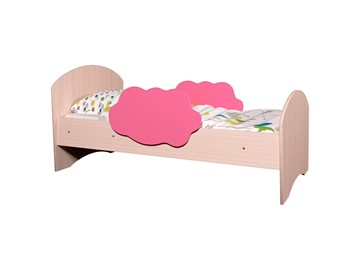 Кровать детская Тучка, корпус Дуб млечный, фасад Розовый в Смоленске