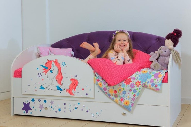 Кровать с бортиками Звездочка с бортиком, Фиолетовый в Смоленске - изображение 4
