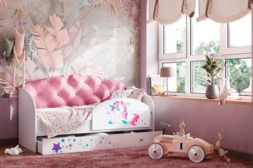 Детская кровать с бортиками Звездочка с бортиком, Розовый в Смоленске - предосмотр
