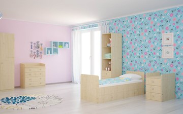 Кроватка в детскую с комодом POLINI Kids Simple 1100 Натуральный в Смоленске - предосмотр 4