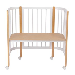 Кроватка детская приставная POLINI Kids Simple 105 Белый / Бук в Смоленске - предосмотр 5