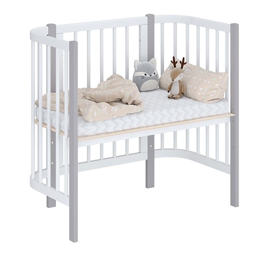 Приставная кровать POLINI Kids Simple 105 Белый / Серый в Смоленске - изображение 1