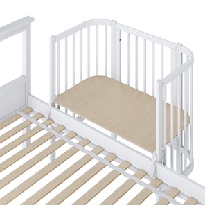 Кроватка детская приставная POLINI Kids Simple 105 Белый в Смоленске - предосмотр 2