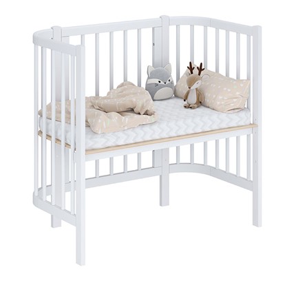 Кроватка детская приставная POLINI Kids Simple 105 Белый в Смоленске - изображение