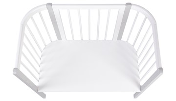 Кроватка детская приставная POLINI Kids Simple 120 Белый / Серый в Смоленске - предосмотр 3